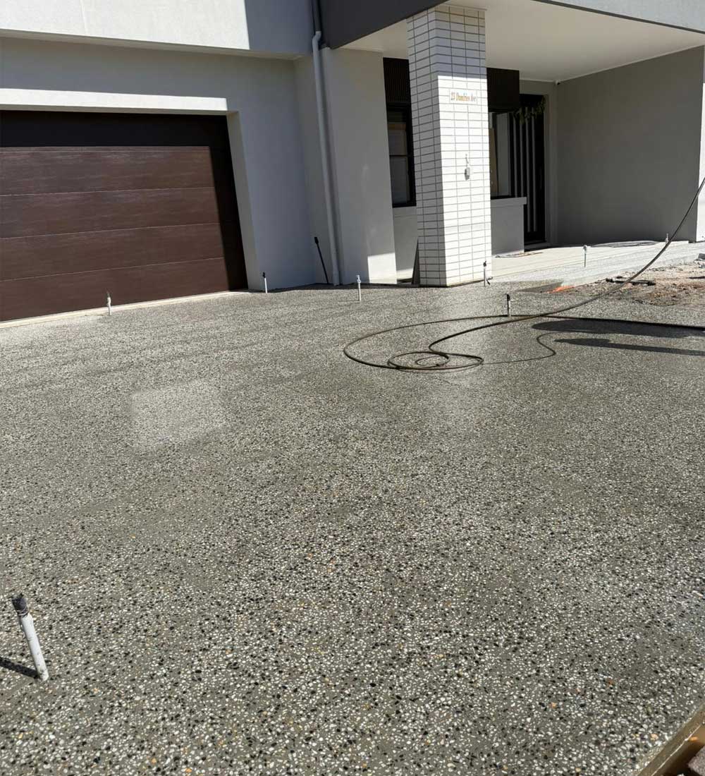Concrete driveway project Adelaide